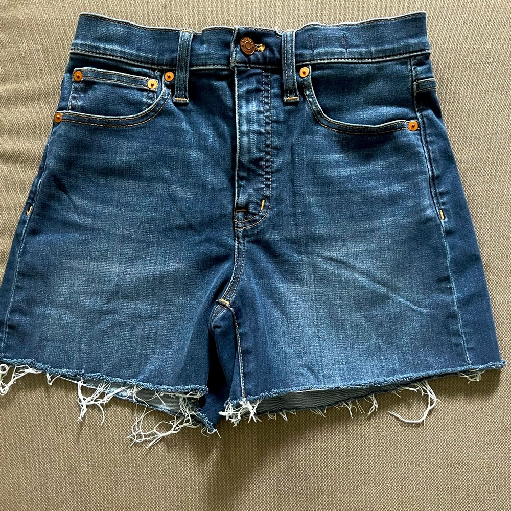 Madewell cut off high-rise denim shorts